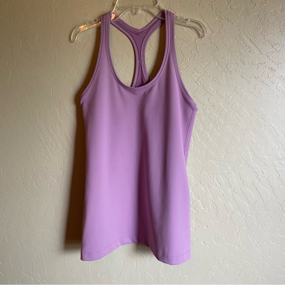 Lululemon Racerback Tank Top Purple Lilac Womens Size 8 Yoga Activewear - Picture 2 of 8
